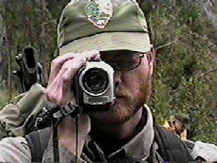 Ranger-neighbor Stevens Harper with his Cyclopean eye